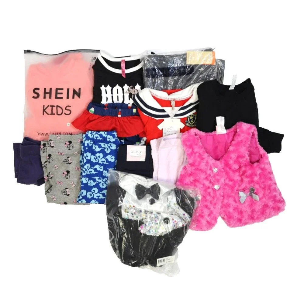 Wholesale Bulk Lot Of 14 Girls Size XS 4/5 Mixed Season Tops Bottoms Shorts